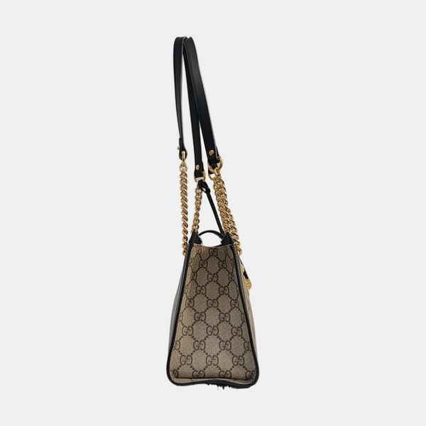Padlock Small Monogram Coated Canvas Beige