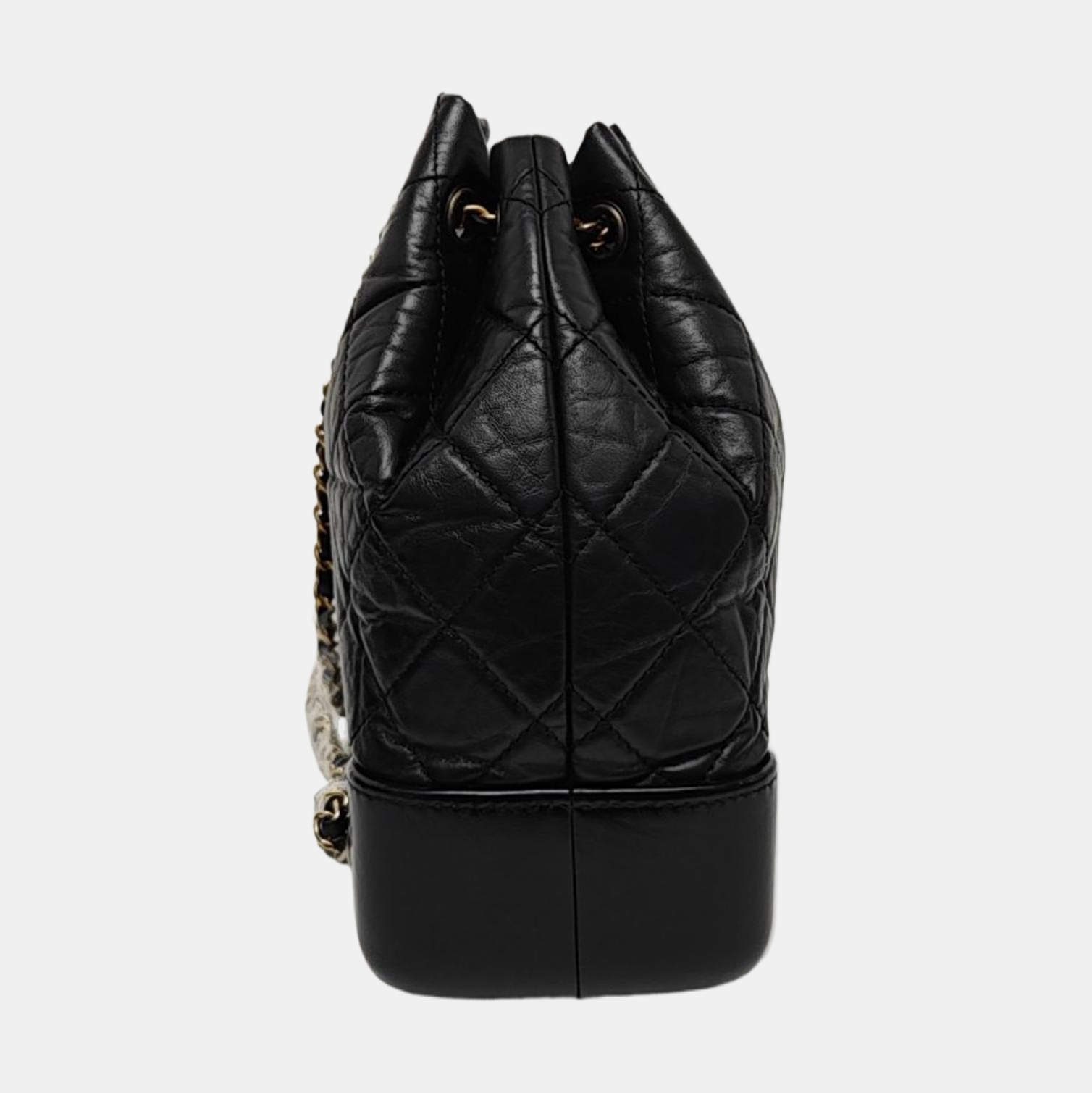 GABRIELLE Small Quilted Calfskin Black