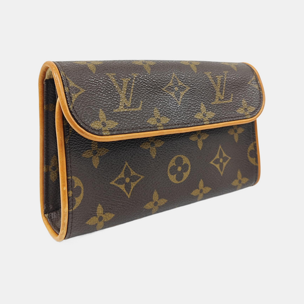 FLORENTINE Monogram Coated Canvas Brown