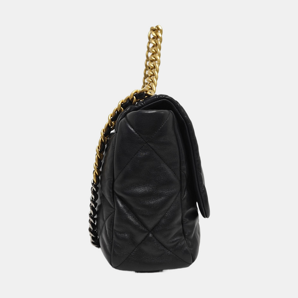CHANEL 19 Maxi Quilted Lambskin Black