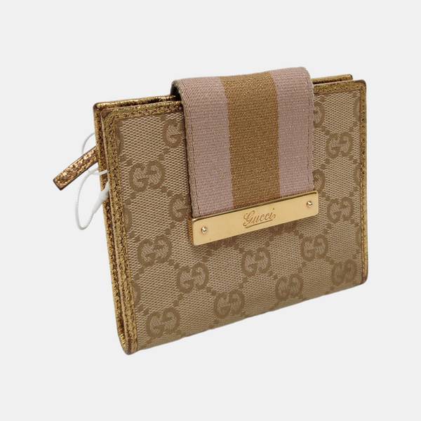 Monogram Fabric Wallet Beige