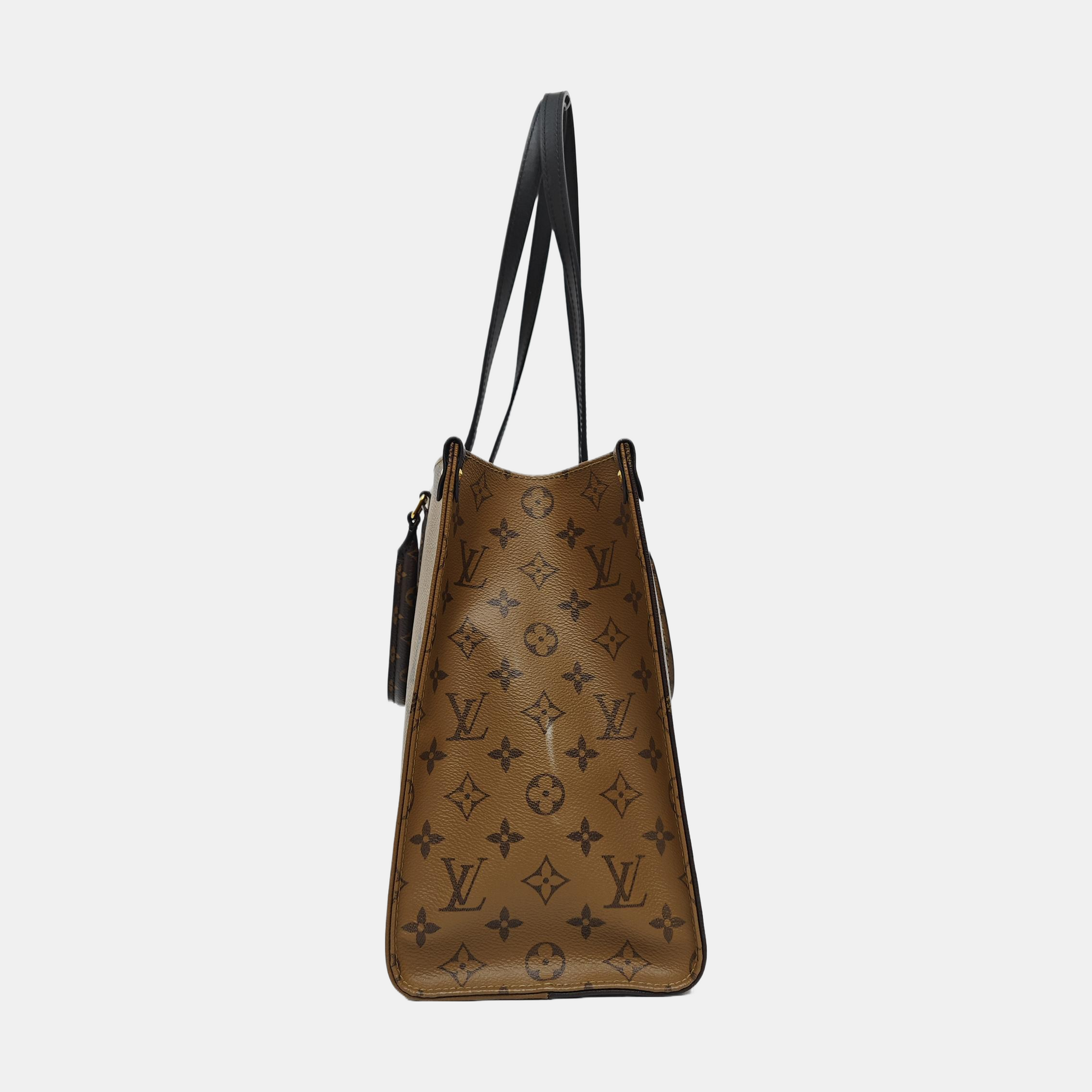 ONTHEGO MM Monogram Coated Canvas Brown