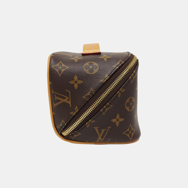 Monogram Coated Canvas Top Handle Bag Brown