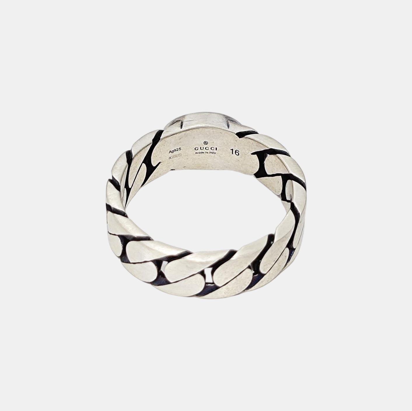 Interlocking G 925 Sterling Silver Ring HK 16