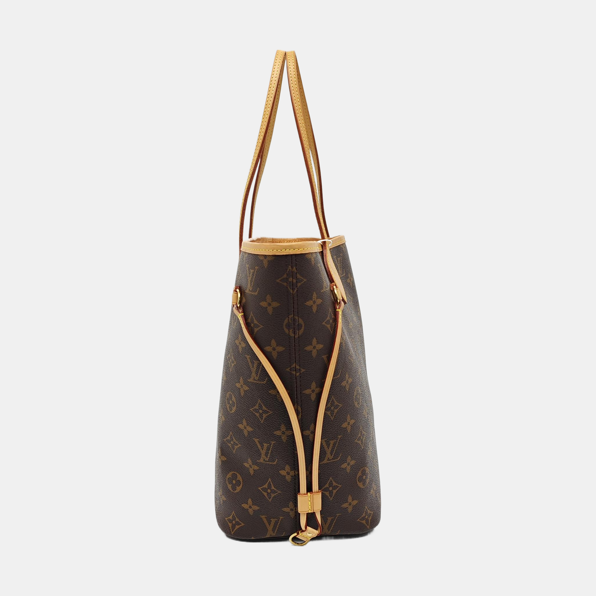 NEVERFULL MM Monogram Coated Canvas Brown