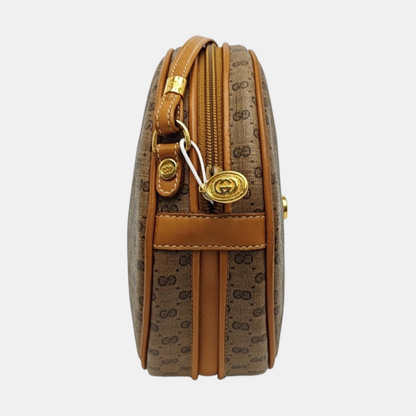 Monogram Coated Canvas Shoulder Bag Brown