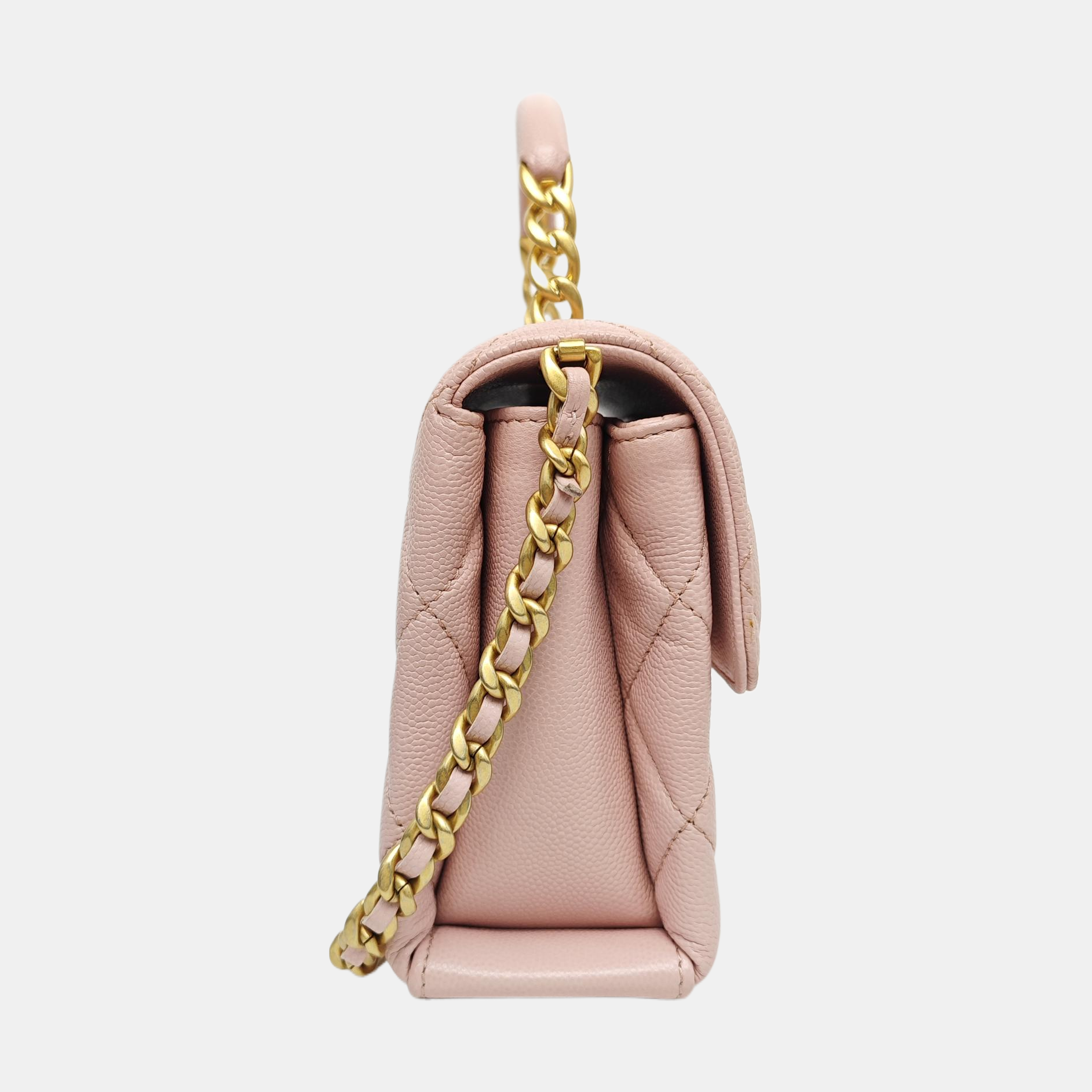 Carry Me Quilted Grained Calfskin Pink
