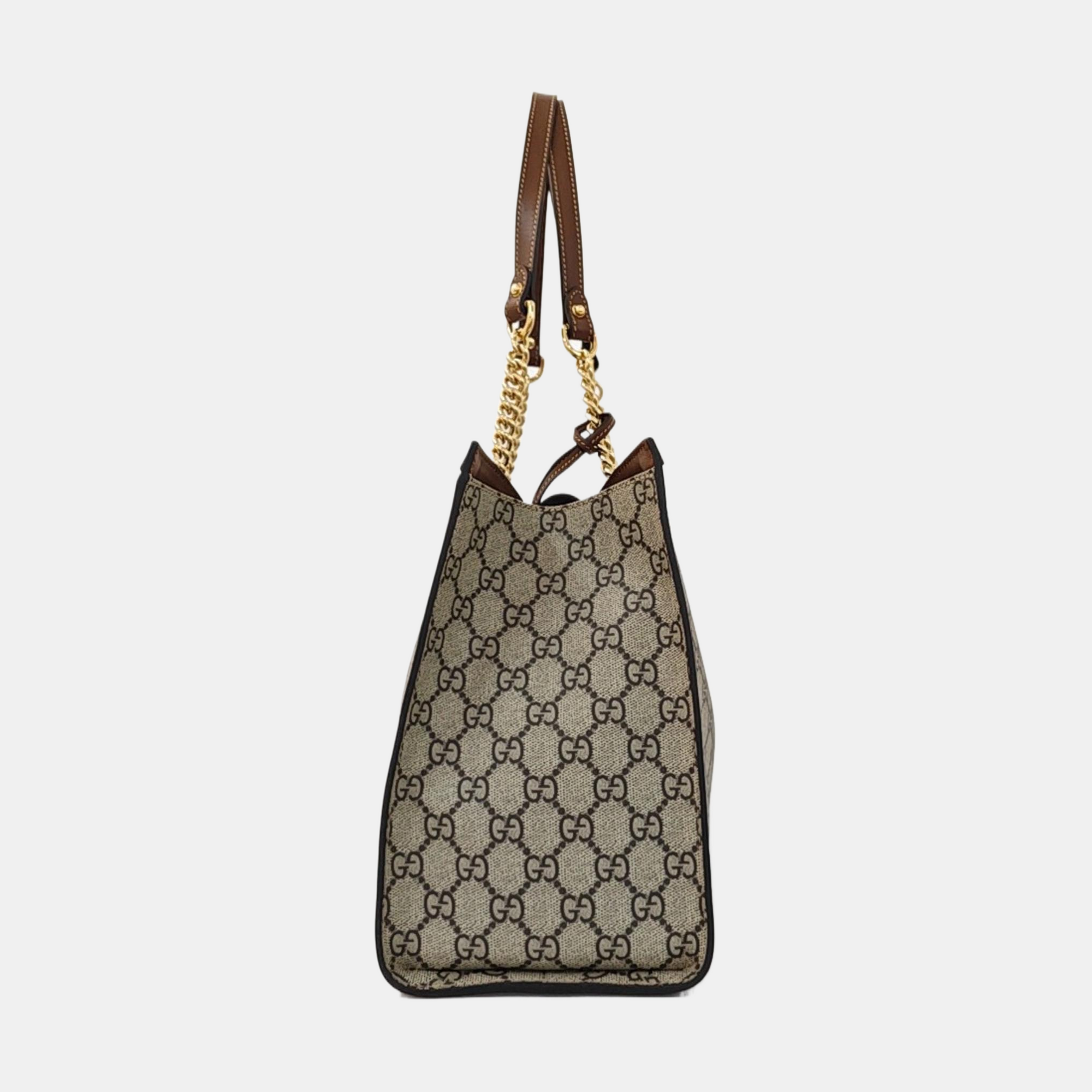 Padlock Medium Monogram Coated Canvas Beige
