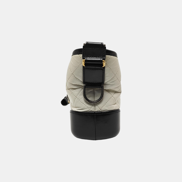 GABRIELLE Small Quilted Calfskin White