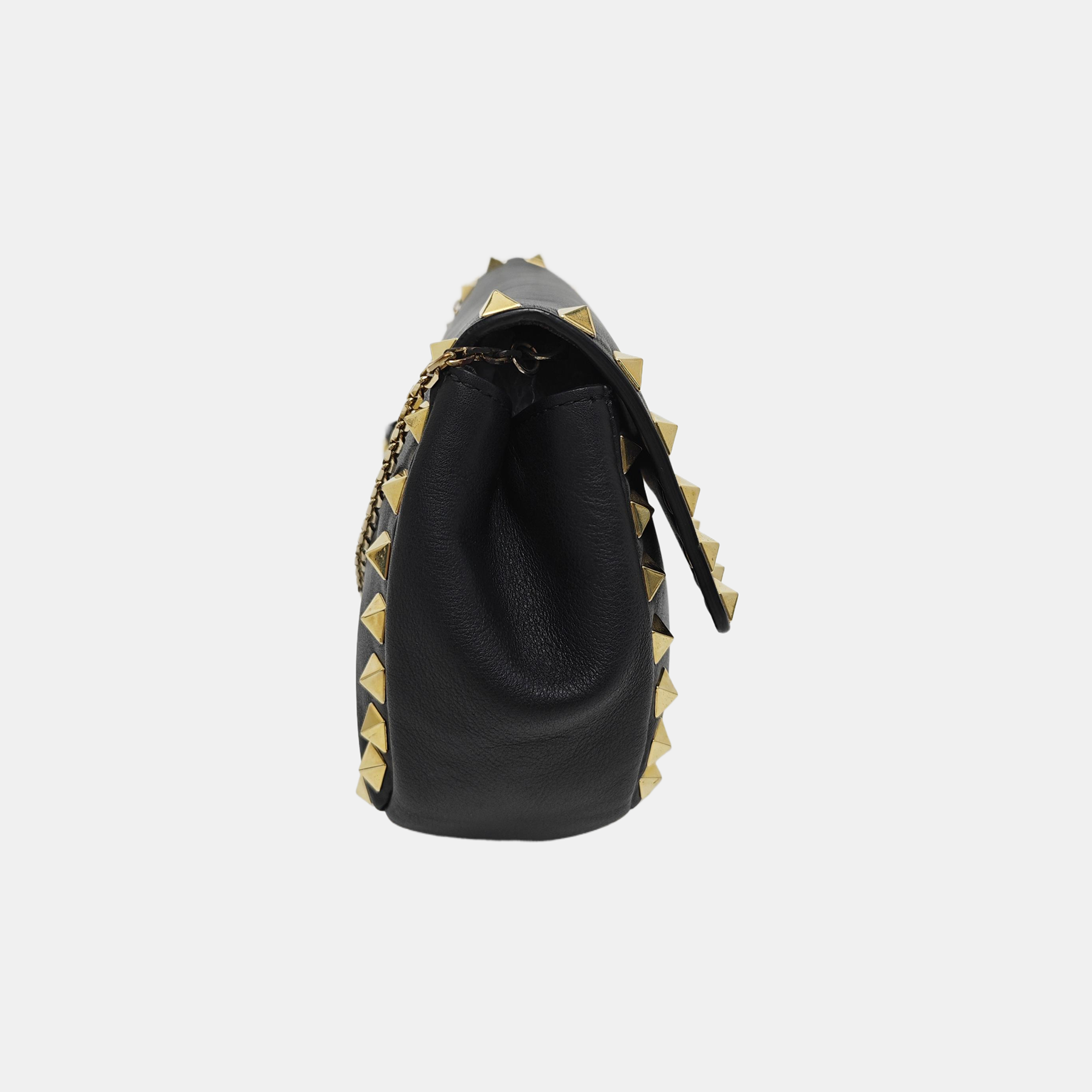 Rockstud Calfskin Black