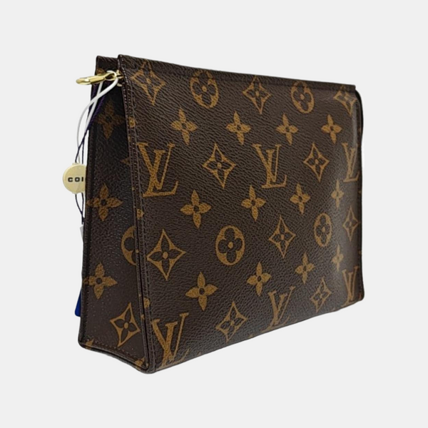 TOILET POCKET 19 Monogram Coated Canvas Brown