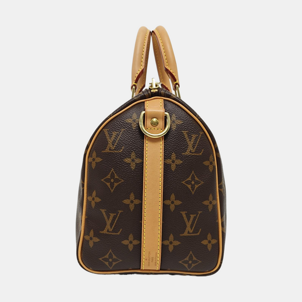 SPEEDY 25 Monogram Coated Canvas Brown