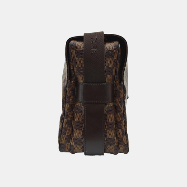NAVIGLIO MM Damier Ebene Coated Canvas Brown