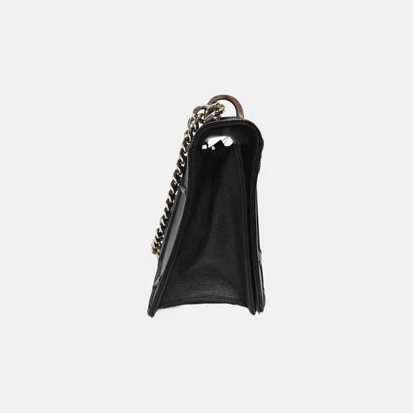 Diorama Medium Cannage Calfskin Black