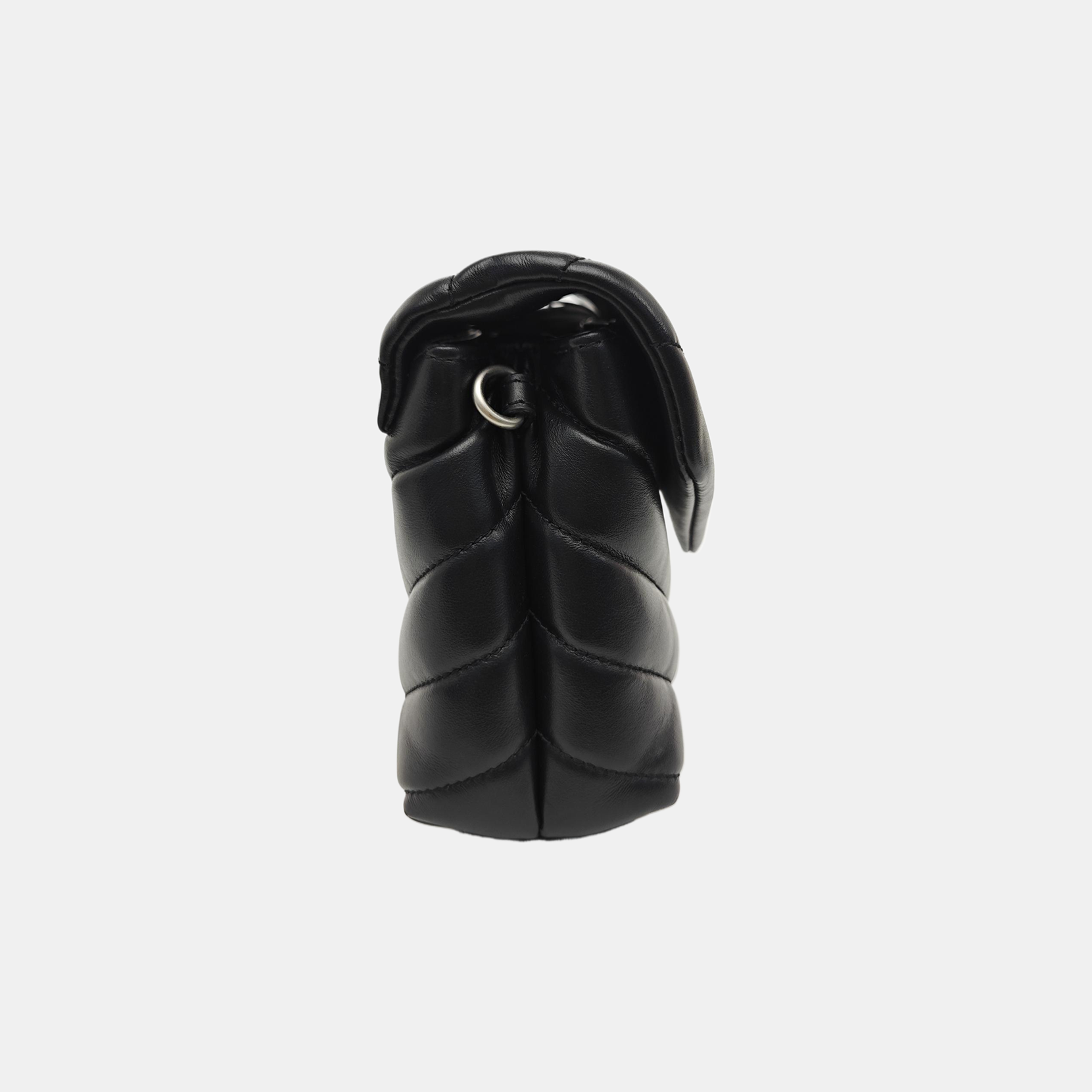 LOULOU Extra Small Chevron Calfskin Black
