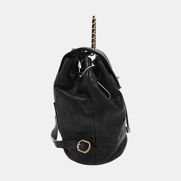 Quilted Grained Calfskin Black