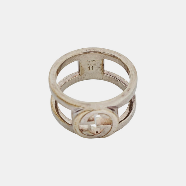 Interlocking G 925 Sterling Silver Ring EU 50
