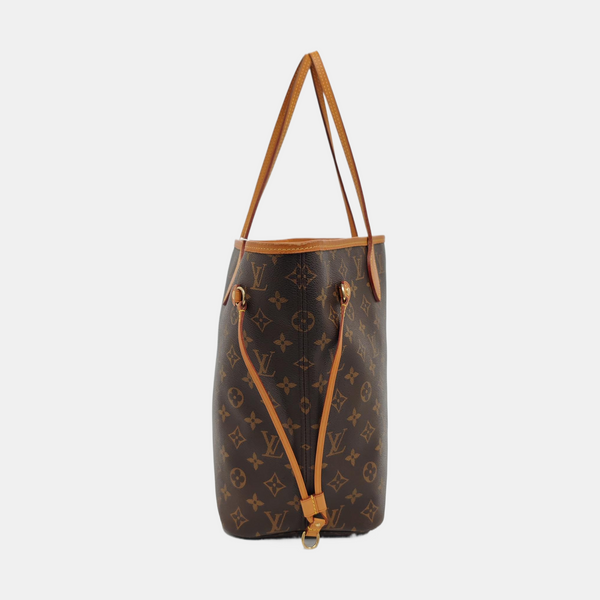 NEVERFULL MM Monogram Coated Canvas Brown