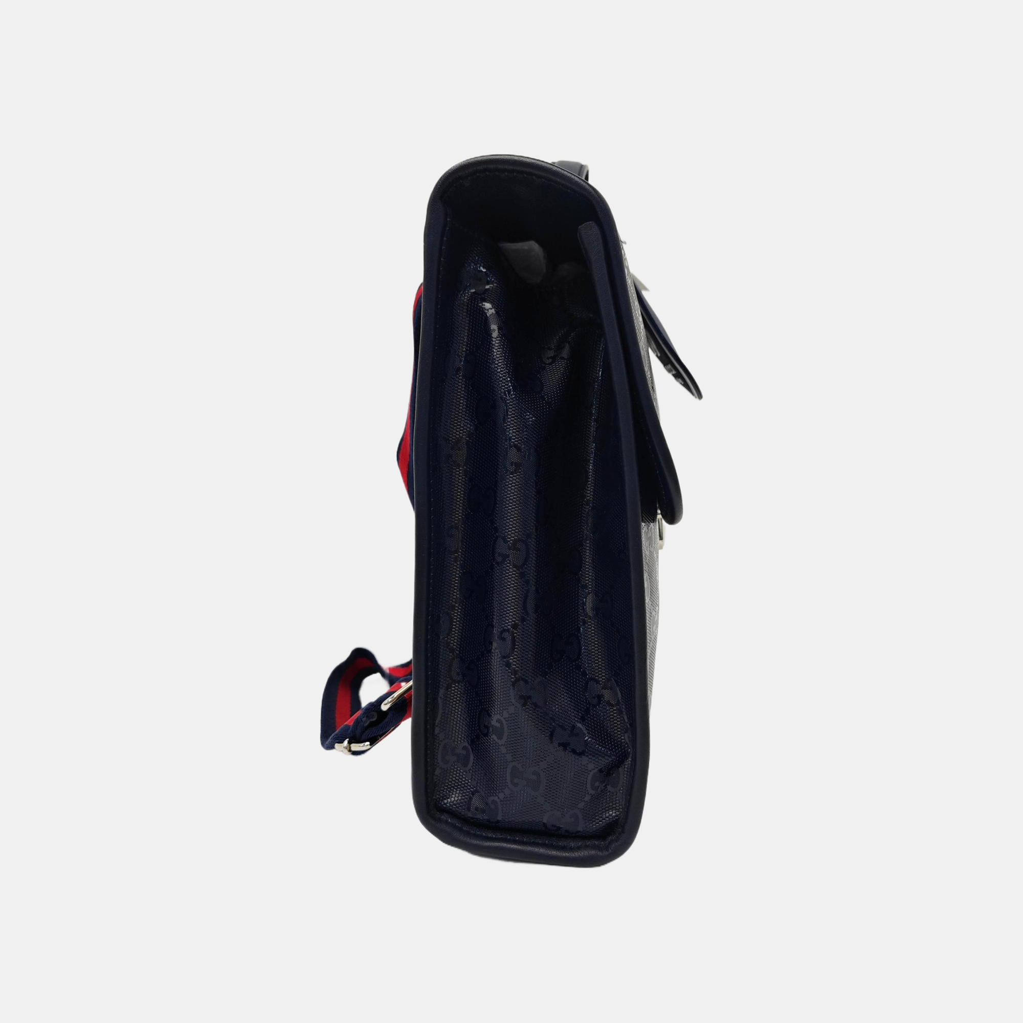 Monogram Coated Canvas Backpack Blue