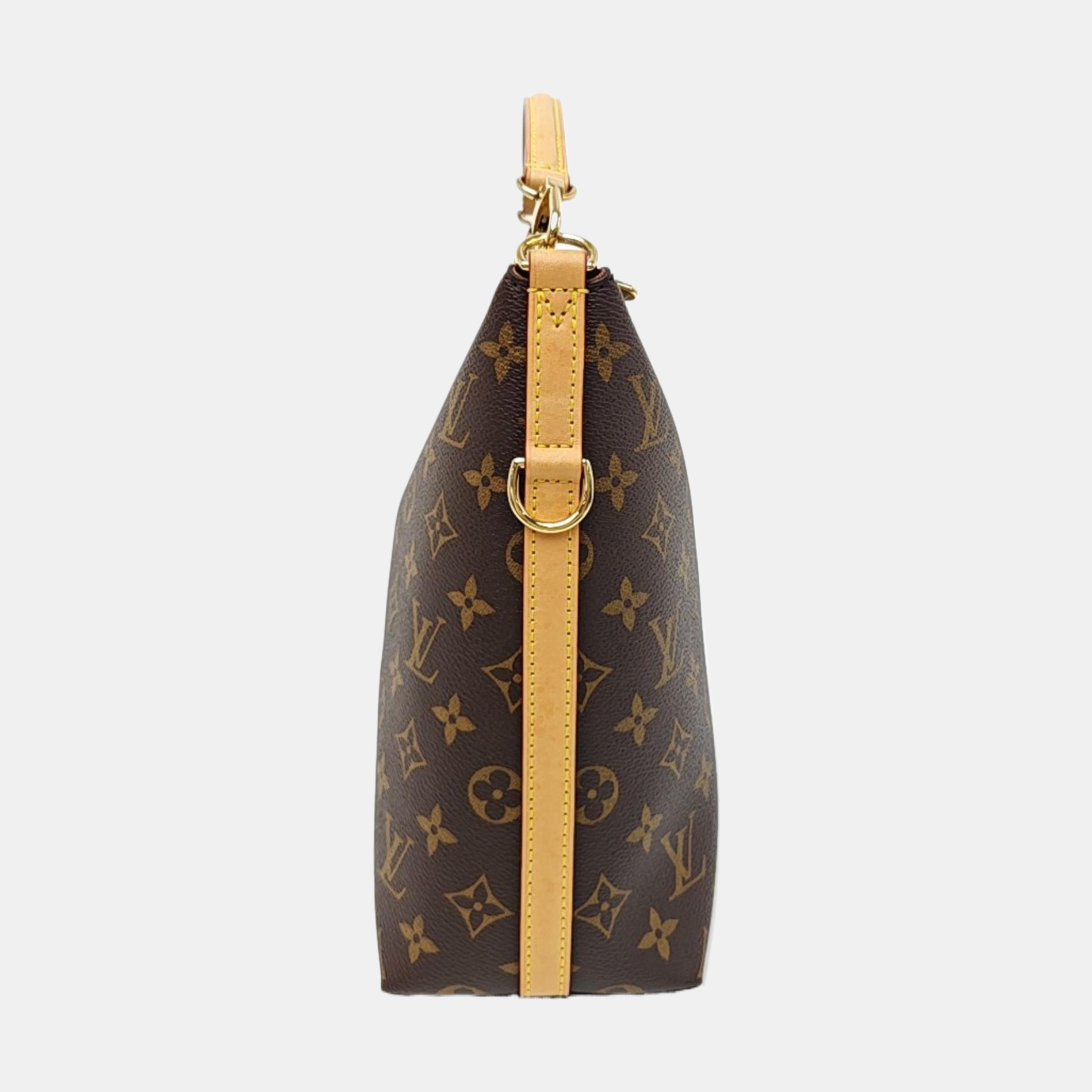 Monogram Coated Canvas Shoulder Bag Brown