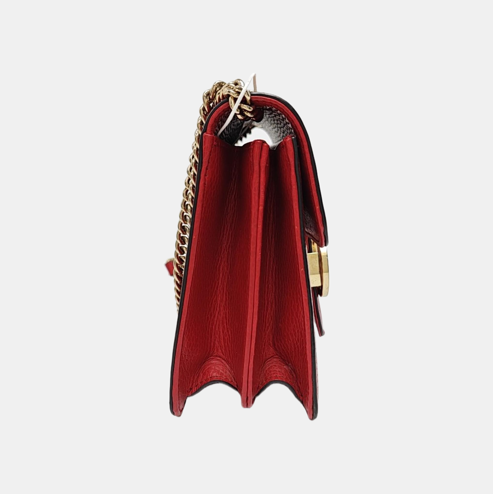 Interlocking G Small Calfskin Red