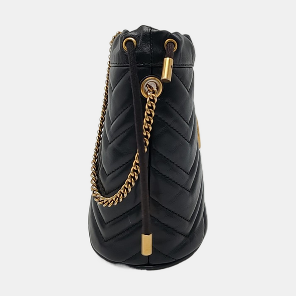 GG Marmont Mini Quilted Calfskin Black