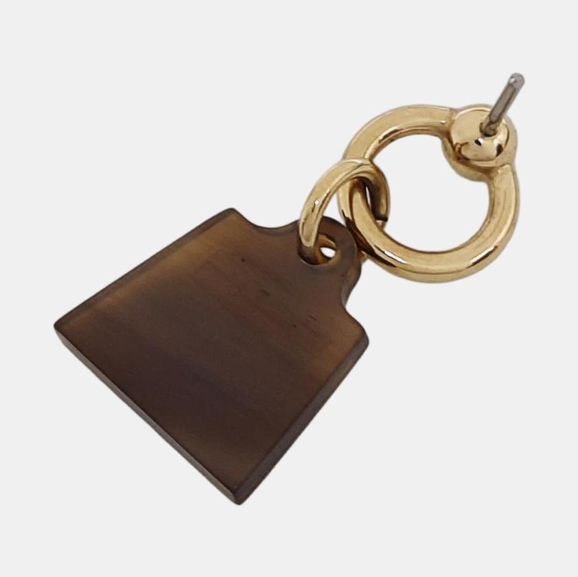 Amulette Maroquinier Metal Gold Earrings