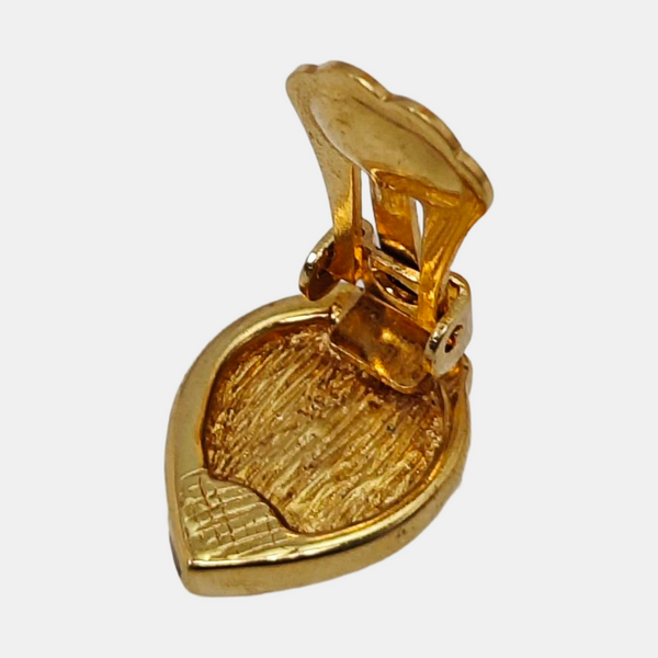 Metal Gold Clip On Earrings