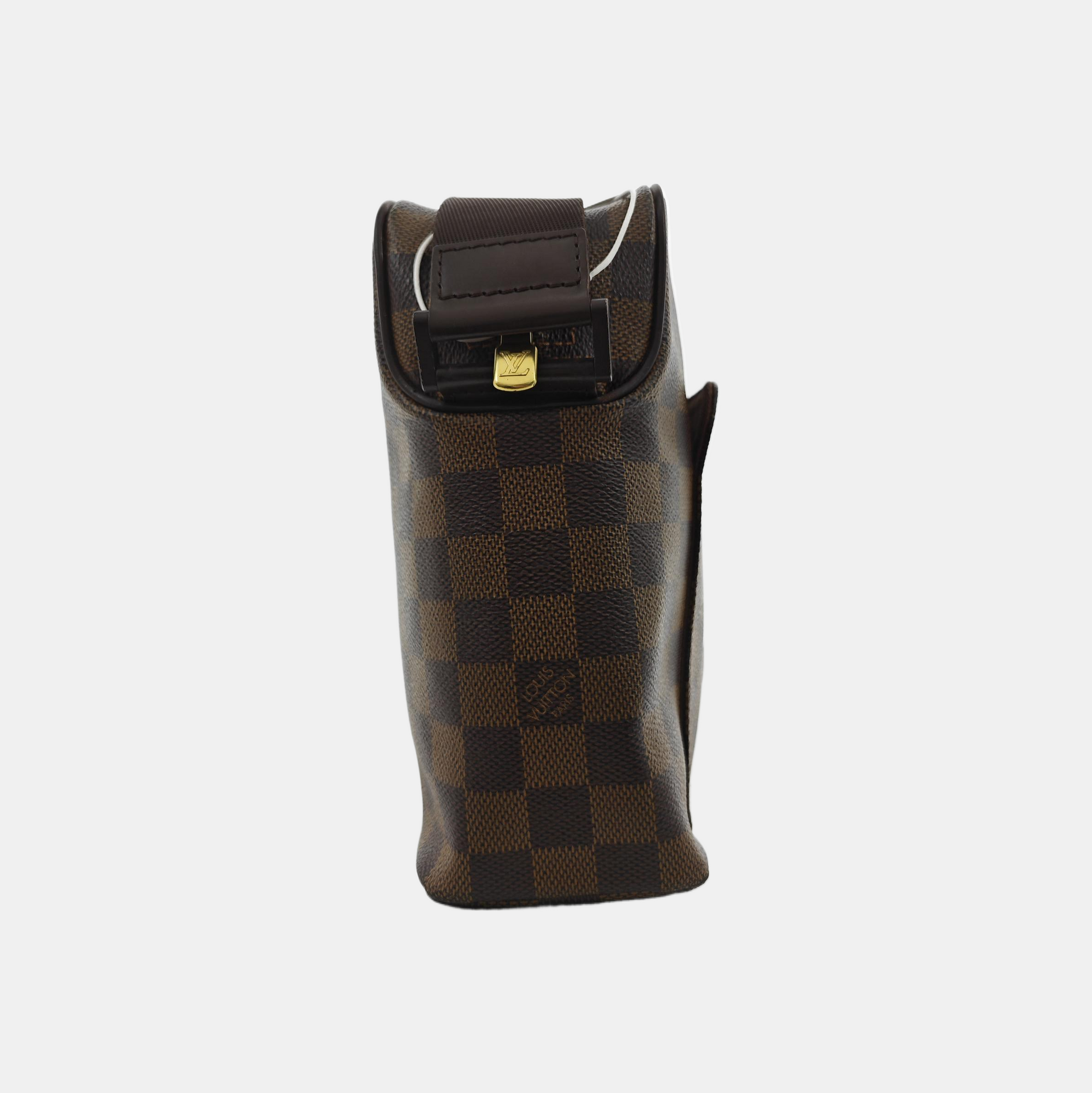 OLAV PM Damier Ebene Coated Canvas Brown