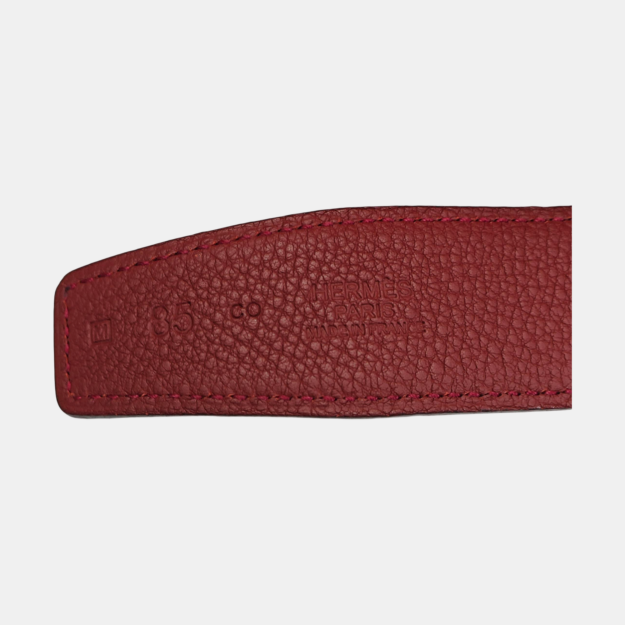 Leather Belt Red