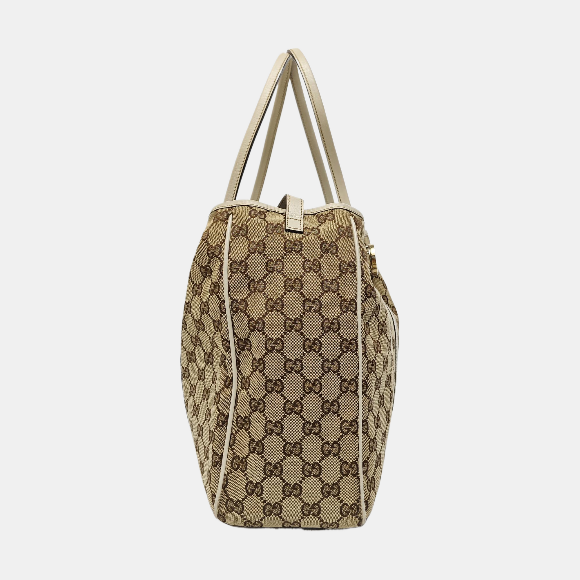 Monogram Canvas Tote Bag Brown