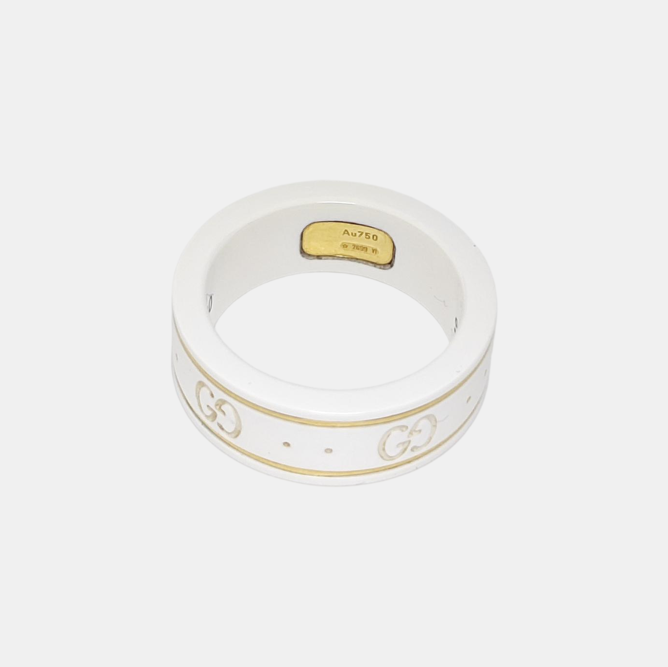Icon 18k Gold White Ring HK 10