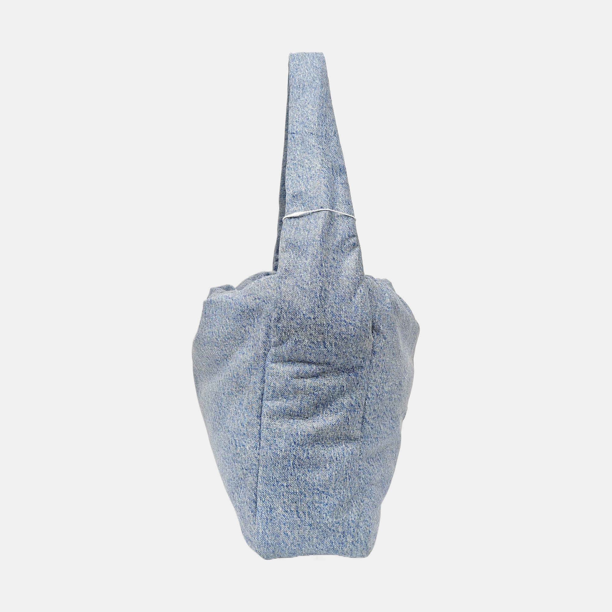Coated Canvas Shoulder Bag Blue