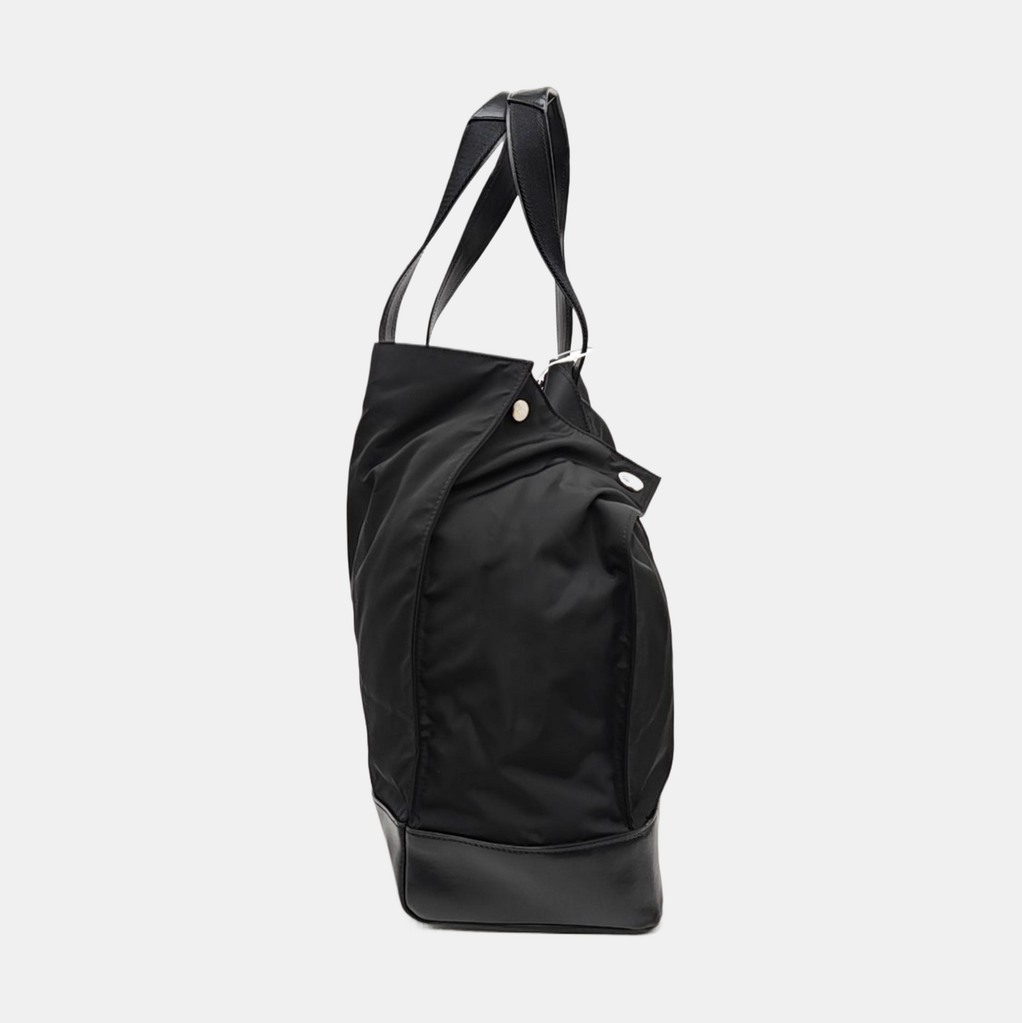 Nylon Top Handle Bag Black