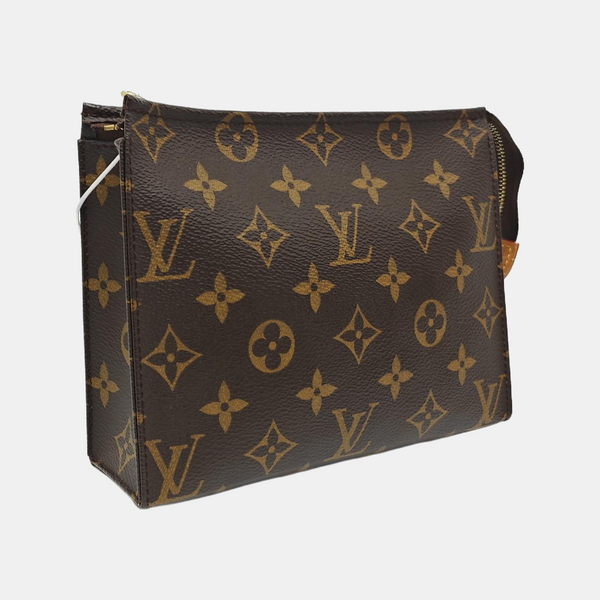 TOILET POCKET 19 Monogram Coated Canvas Brown