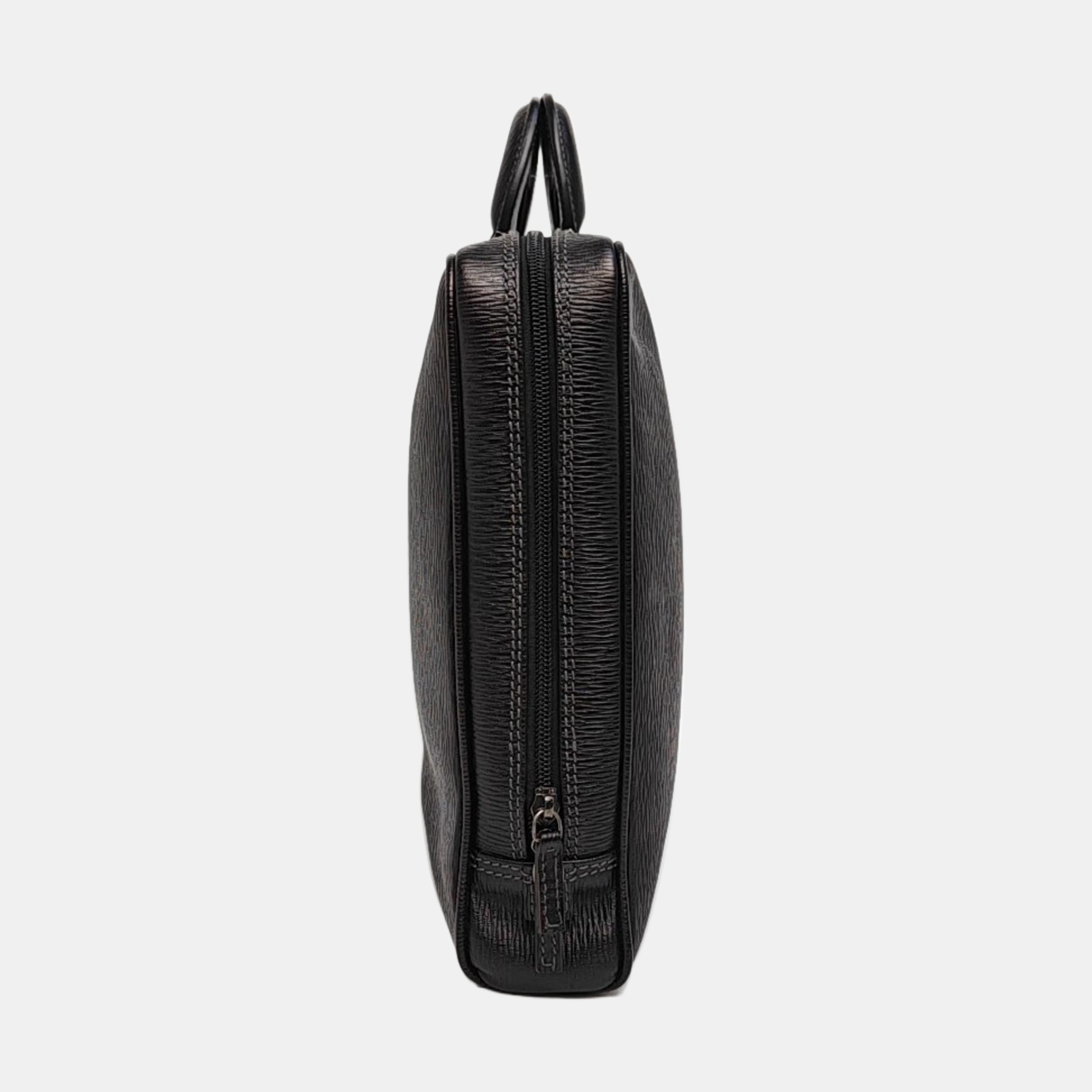 Calfskin Top Handle Bag Black