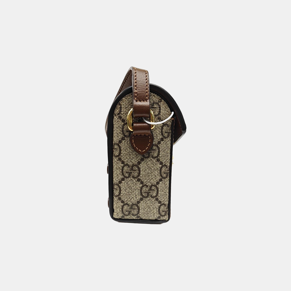 Horsebit 1955 Mini Monogram Coated Canvas Beige