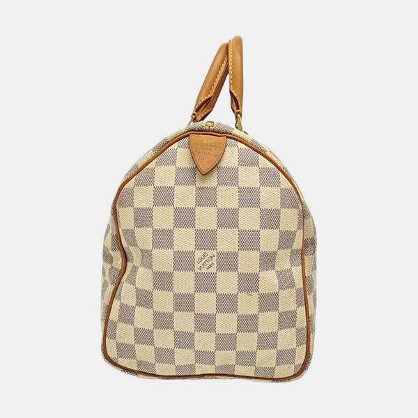 SPEEDY 30 Damier Azur Coated Canvas White