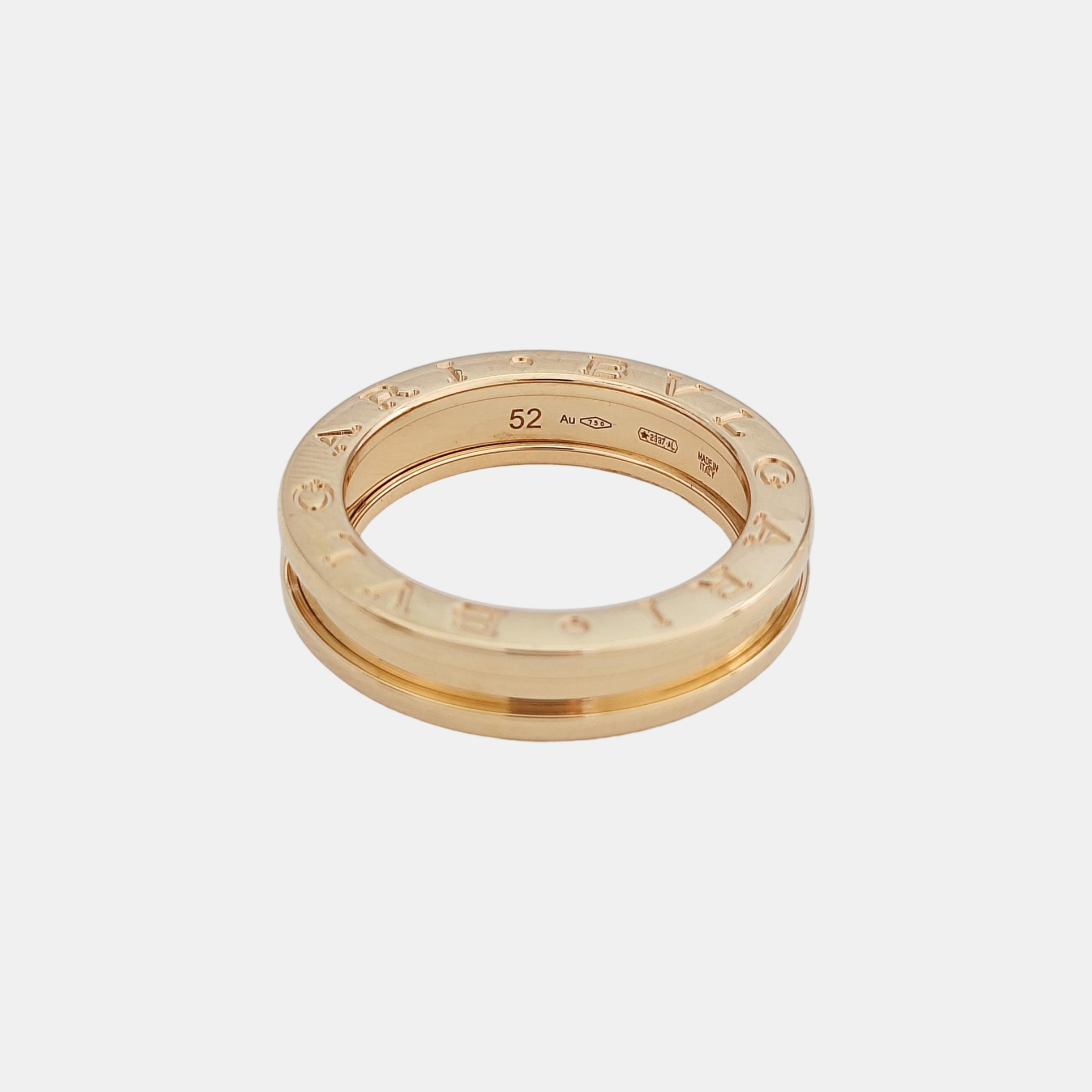 B.ZERO1 18k Rose Gold Ring EU 52