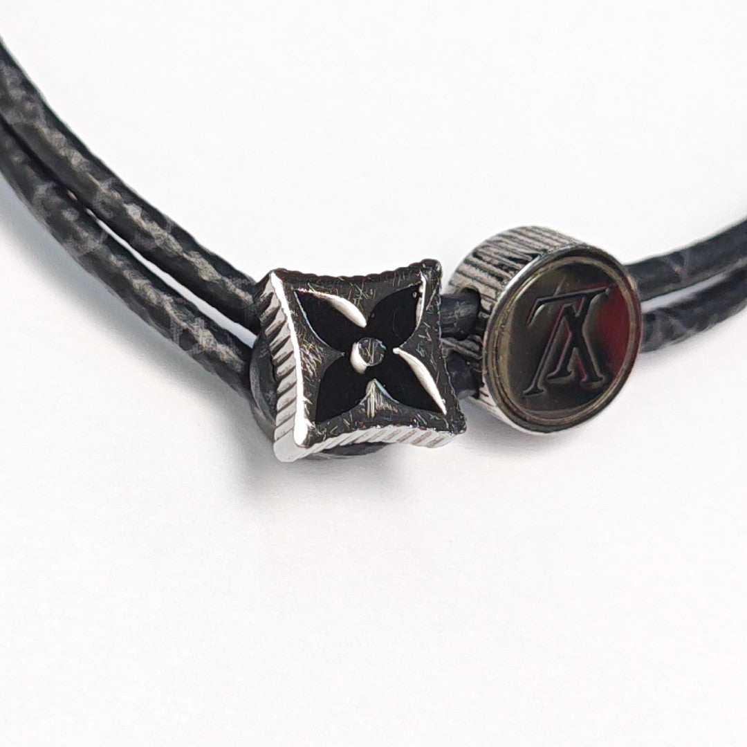 Coated Canvas Black Bracelet