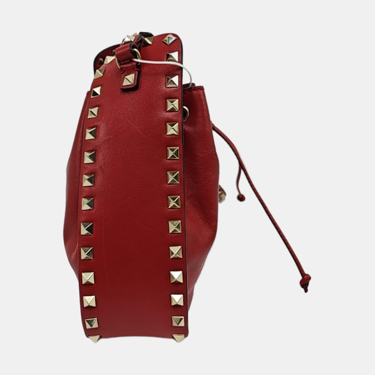 Rockstud Small Calfskin Red
