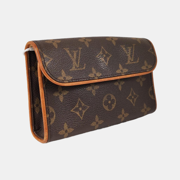 FLORENTINE Monogram Coated Canvas Brown