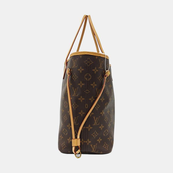 NEVERFULL MM Monogram Coated Canvas Brown