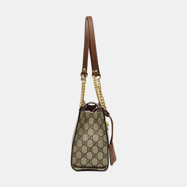 Padlock Small Monogram Coated Canvas Beige