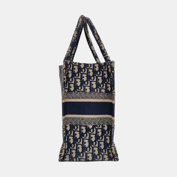 Authenticated pre-owned  Book Tote Medium Monogram Canvas Blue - Tote Bag at Looply