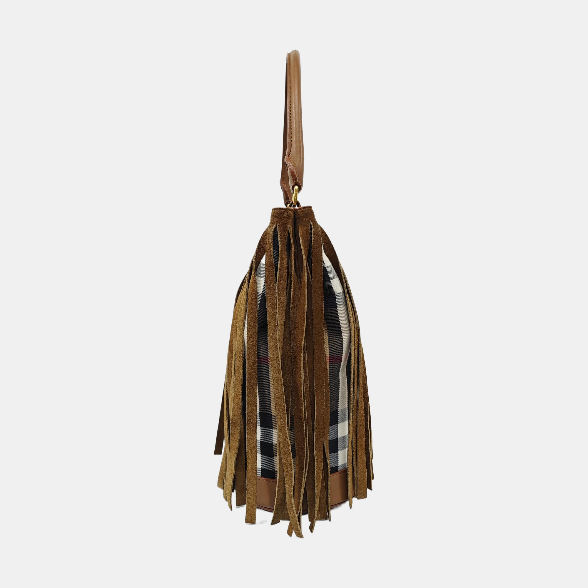 Suede Bucket Bag Brown