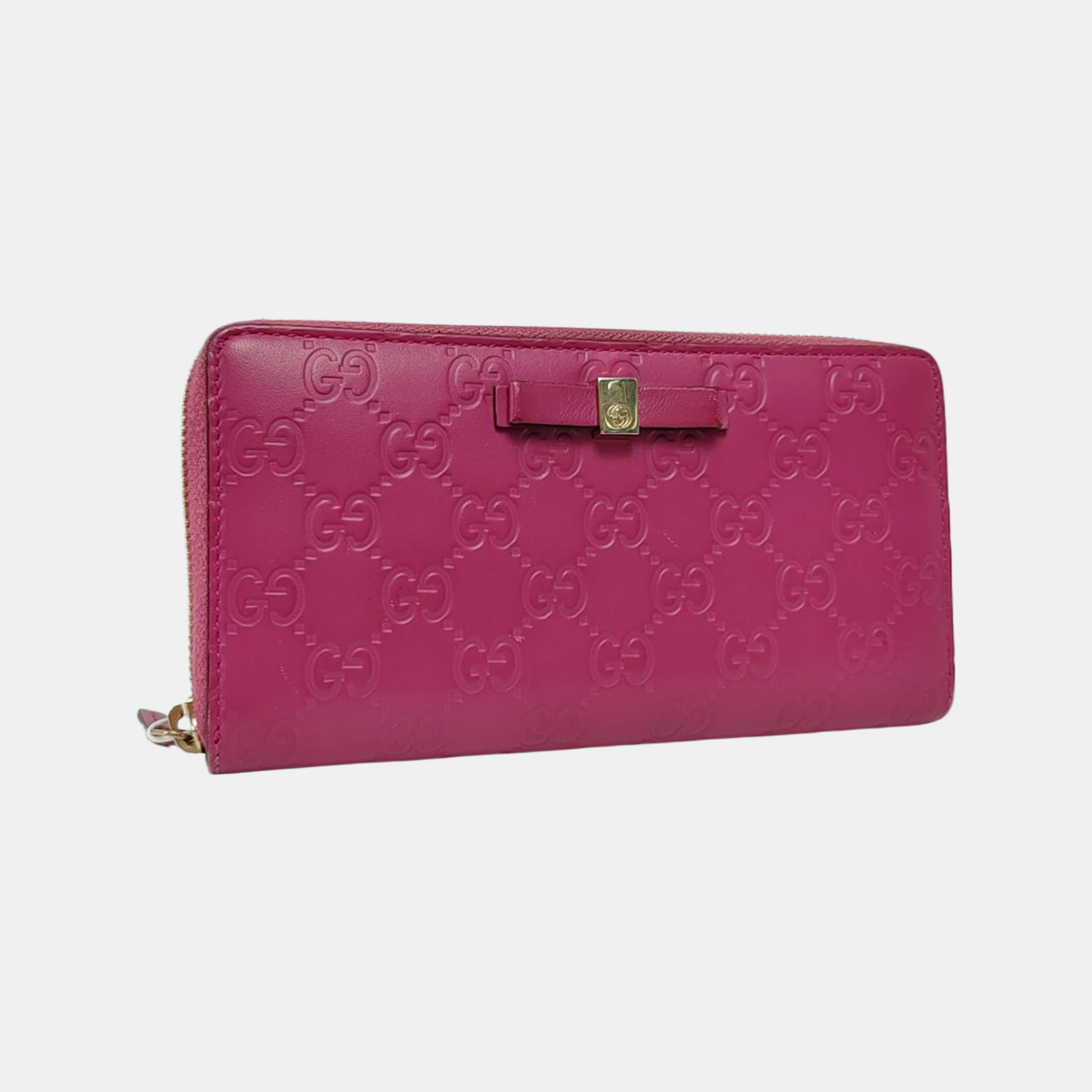 Signature Monogram Calfskin Red Wallet