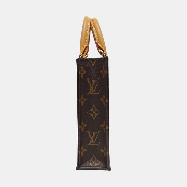 SAC PLAT Mini Monogram Coated Canvas Brown