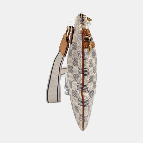 BOSPHORE Damier Azur Coated Canvas White