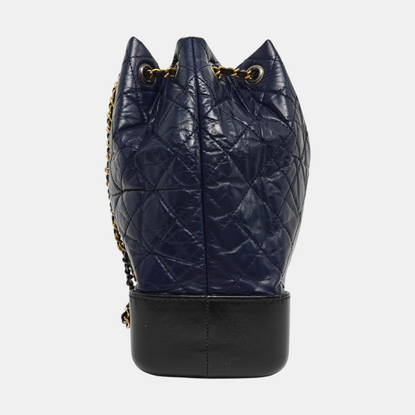 GABRIELLE Medium Quilted Calfskin Blue